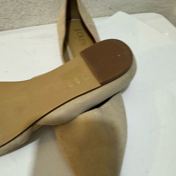 Jcrew suede pointed toe flats tan taupe size 8 - Picture 4 of 7
